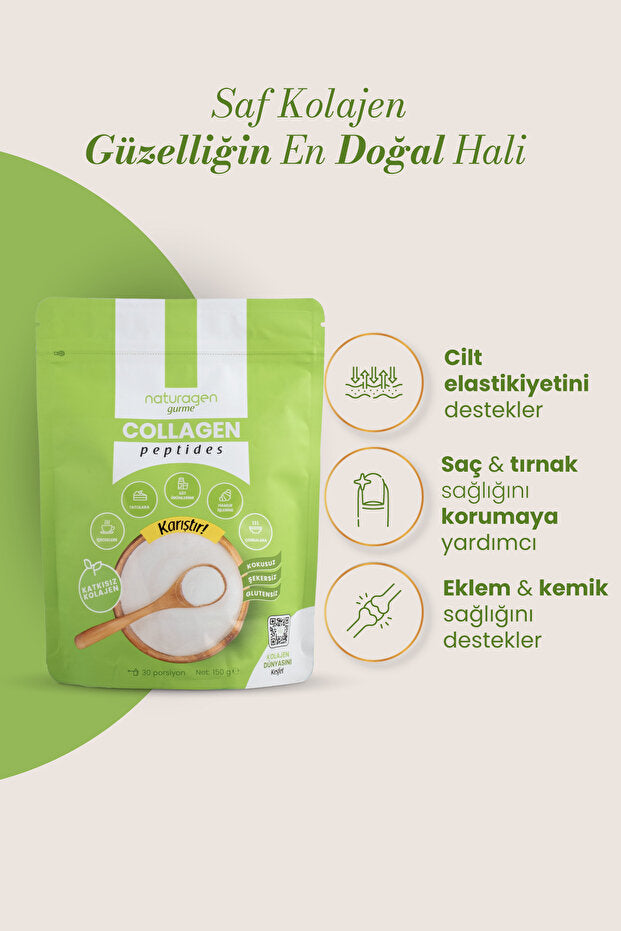 Gourmet Kollagen Peptider Pulver - 150g, 100% Ren