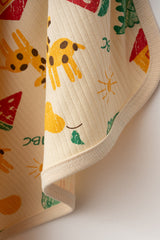 Little Giraffe Natural Cotton Single Layer Baby Blanket - 80x90 cm