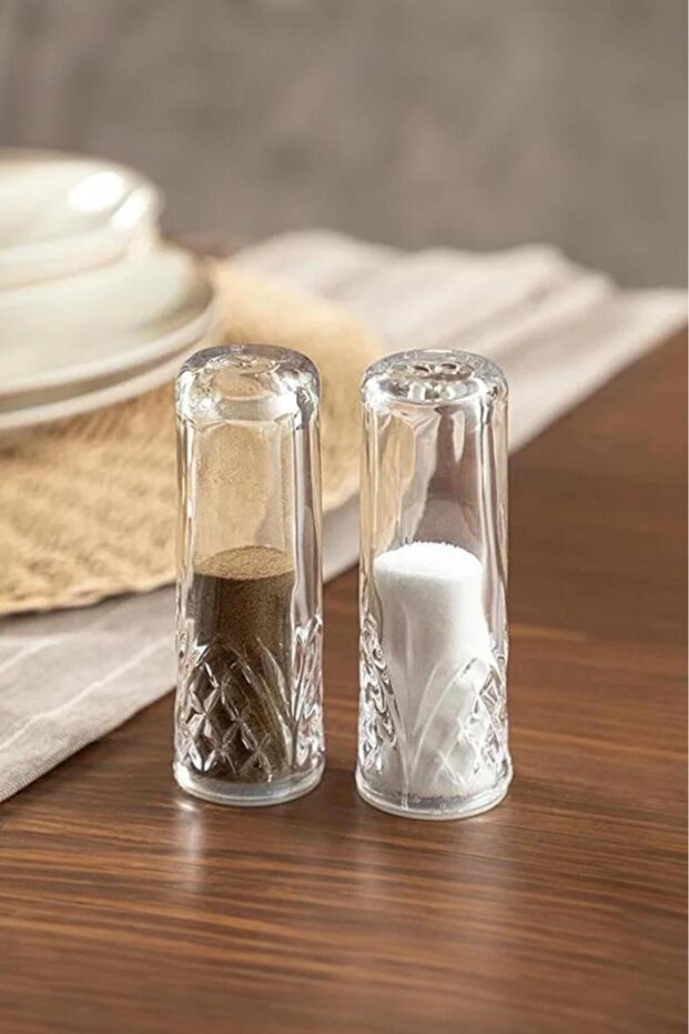 Melony Crystal Cut Glass Salt & Pepper Shaker Set, 11cm (2-Pack)