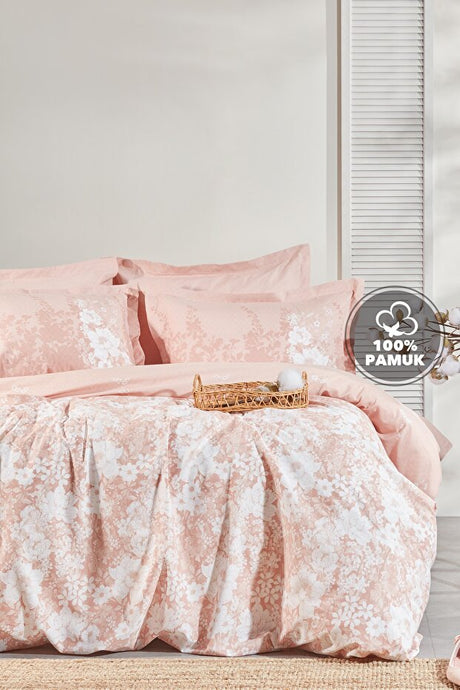Andressa Ranforce Double Duvet Cover Set - Blush Floral