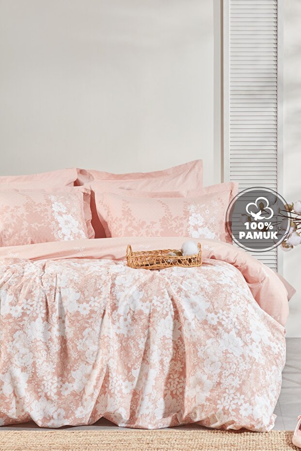Andressa Ranforce Double Duvet Cover Set - Blush Floral