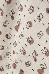 Ensemble de sortie de maternité 6 pièces pour nouveau-né, coton 100%, à motif ourson mignon, avec couverture en mousseline