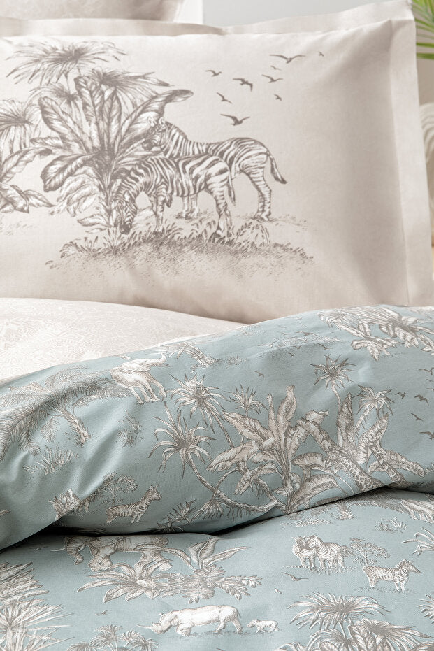 Aster Single Ranforce Duvet Cover Set - Safari Print