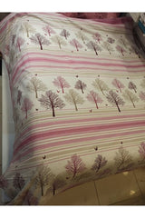 Pink Tree Pattern 100% Cotton Double Pique Blanket 200x240cm
