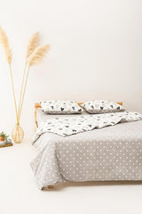 Lover 100% Cotton Single Duvet Cover Set - Heart Pattern