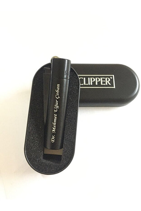 Personalized Matte Black Lighter with Gift Box