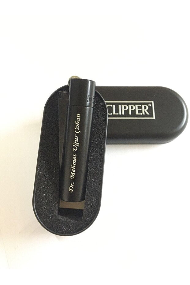 Personalized Matte Black Lighter with Gift Box