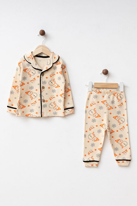 Baby & Kids Snowman 100% Cotton Long Sleeve Buttoned Pajama Set - 6-9 Months