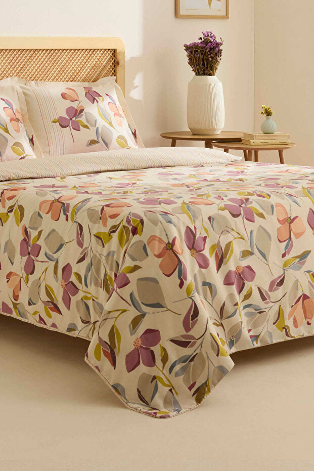 Piko Double Duvet Cover Set - Floral Design, 4-Piece