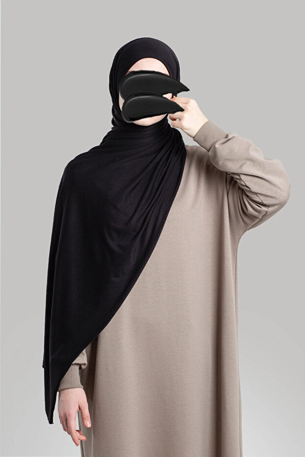 Black Jersey Shawl - Soft, Stylish & Everyday Comfort