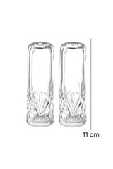 Melony Crystal Cut Glass Salt & Pepper Shaker Set, 11cm (2-Pack)