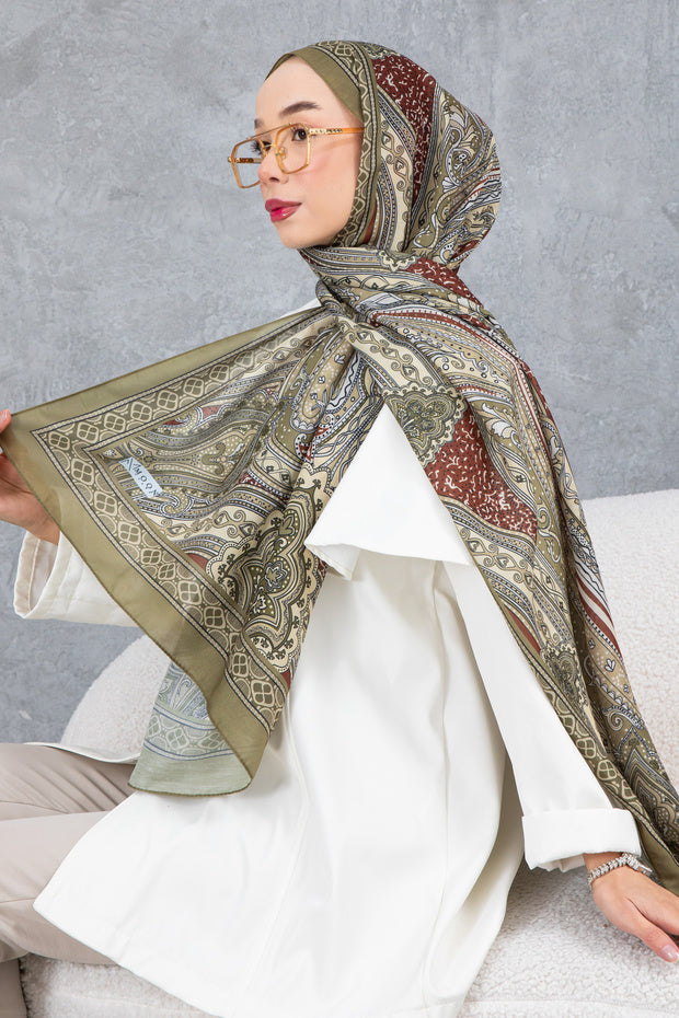 Retro Ethnic Pattern Cotton Shawl - Soft & High Quality