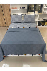 Double Cotton Pompom Pique Set - Elegant Bedding