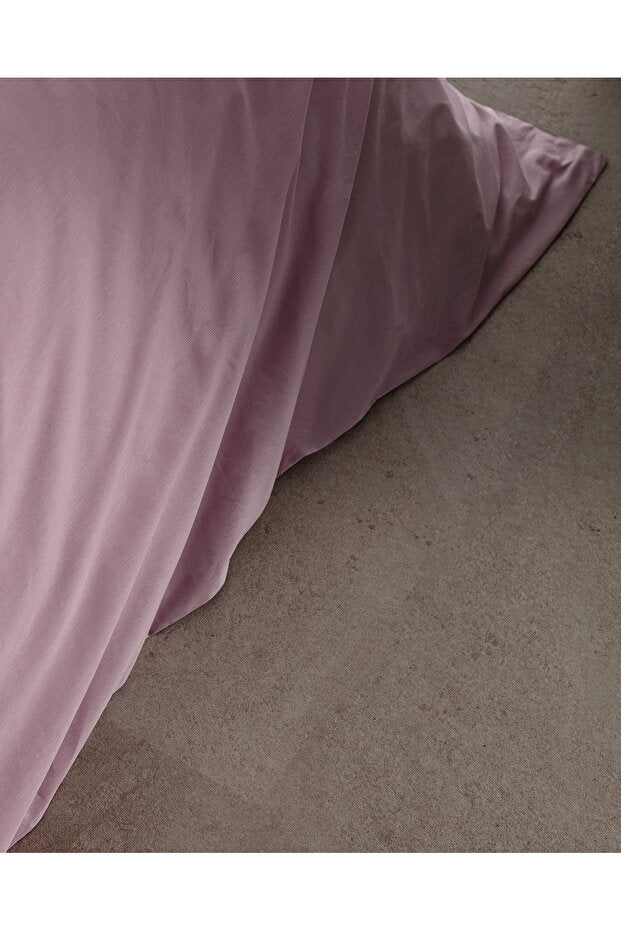 Manon 100% Cotton Ranforce Double Duvet Cover - Light Plum