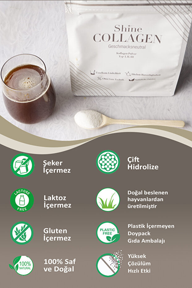 Typ 1, 2, 3 Kollagenpulver - 300g unaromatisiert, doppelt hydrolysiert