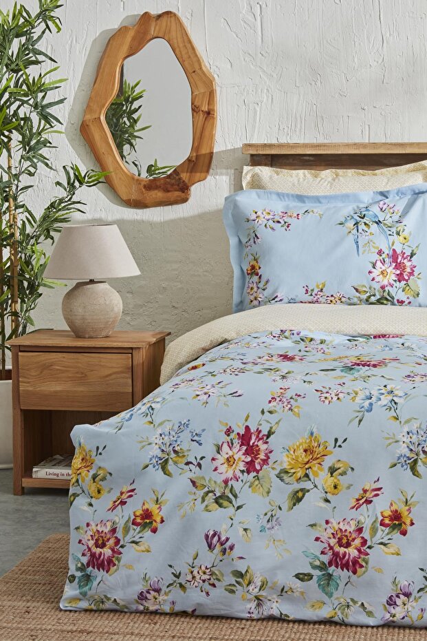 Jolie Single Duvet Cover Set - 100% Cotton Floral Design