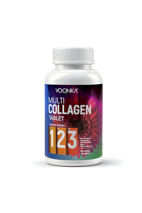 Multi Collagen Tablets - Type 1-2-3 with Hyaluronic Acid, 90 Tablets