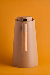 Nordic Style Vacuum Insulated Thermos with Bamboo Handle - 1000ml