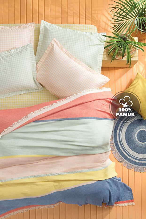 Mattia Single Muslin Pike Set - 100% Cotton Bedding