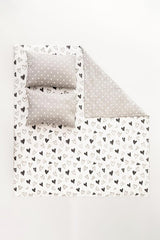 100% Cotton Double Duvet Cover Set - Lover Heart Design