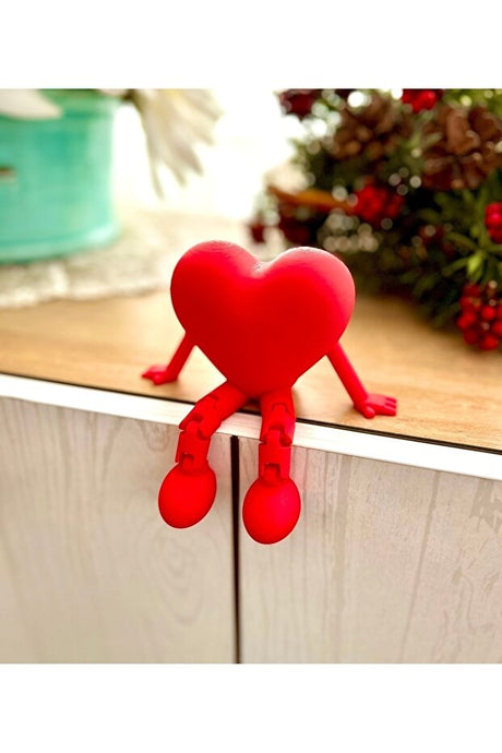 Heart Figurine with Feet - 5 CM Desktop Gift for Special Occasions