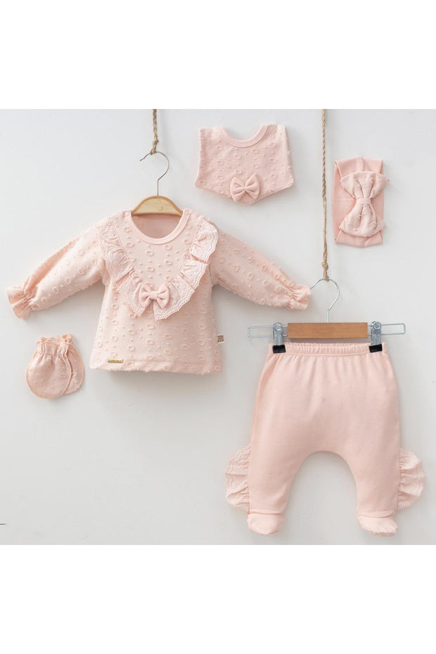 Newborn Hospital Exit Romper Set - 5-Piece Organic Cotton