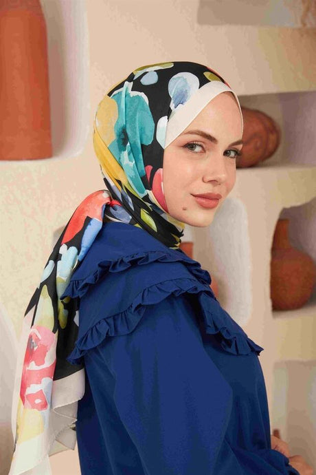 Comfort Flowers Cotton Shawl, No Ironing