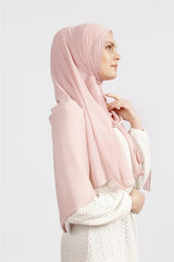 Crepe Chiffon Shawl - Light & Elegant Powder Pink