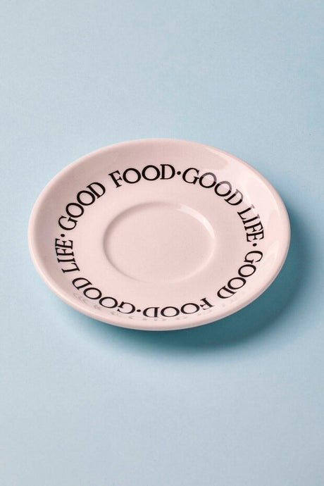 13cm Single Tea Saucer - Good Food Good Life Design