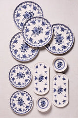 Antique Blue 10-Piece Breakfast Set for 4