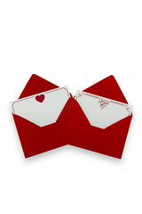 Romantic Gift Note Card Set - 2 Envelopes & 2 Cards (13x18cm)