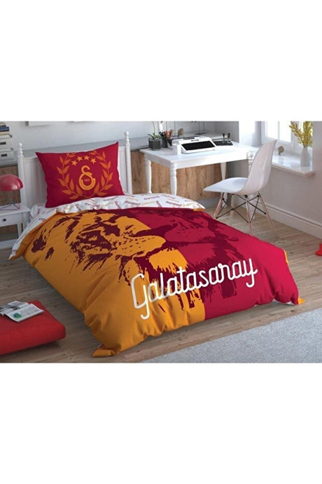 Galatasaray Single Duvet Cover Set - 100% Cotton, Licensed