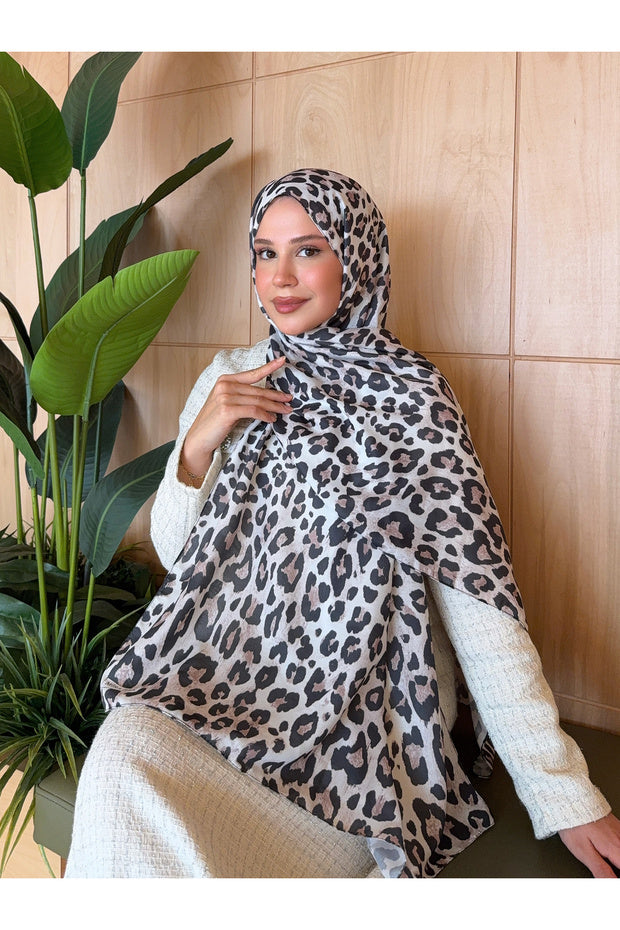 Women's Soft Cotton Leopard Print Shawl - Vera Series