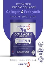 5-Type Bovine Collagen Peptides Powder - 30 Servings