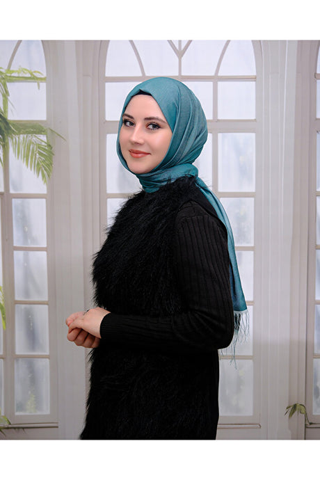 Silky Green Shawl - Breathable & Lightweight