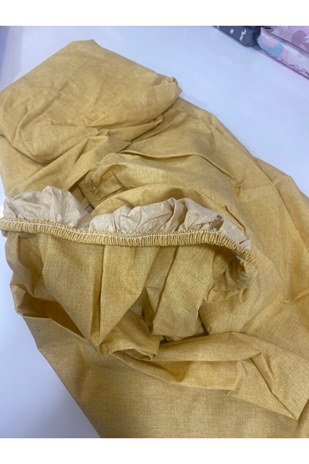 Double Plaid Mustard Duvet Cover Set - 4 Pieces