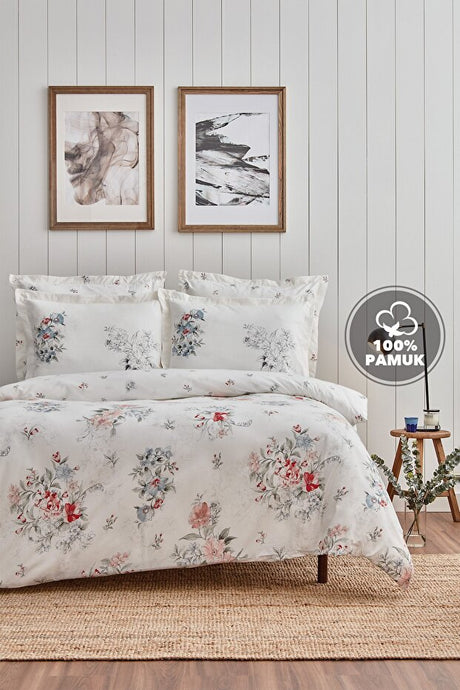 Belisima Double Ranforce Duvet Cover Set - Blue Floral
