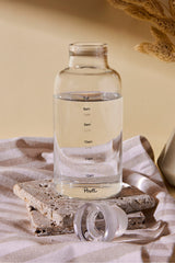 Borosilicate Glass Water Bottle - 350ml Hydration Tracker