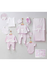 Organic Cotton Newborn Hospital Exit Set - 10-Piece Crown Lace