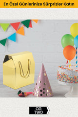 Portable Gold Gift Box & Bag - Special Design 24x14x20cm