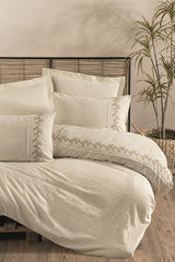 Darian Double Size Linen Cotton Blend Duvet Cover Set