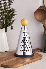 23 cm Conical Kitchen Grater - Multi-functional with Bamboo Handle