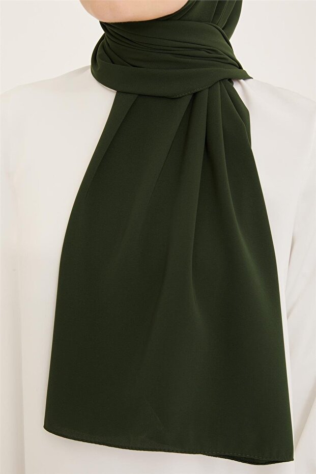 Sciarpa in seta Medine - Elegante verde scuro