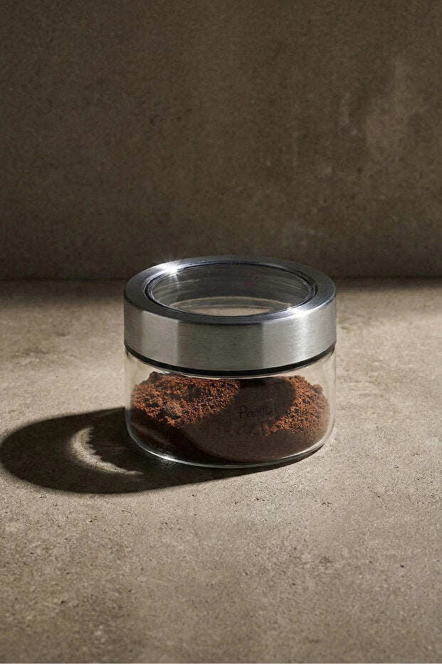 400ml Borosilicate Glass Storage Jar with Stainless Steel Lid