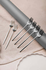 6-Piece Stainless Steel Dessert Fork Set
