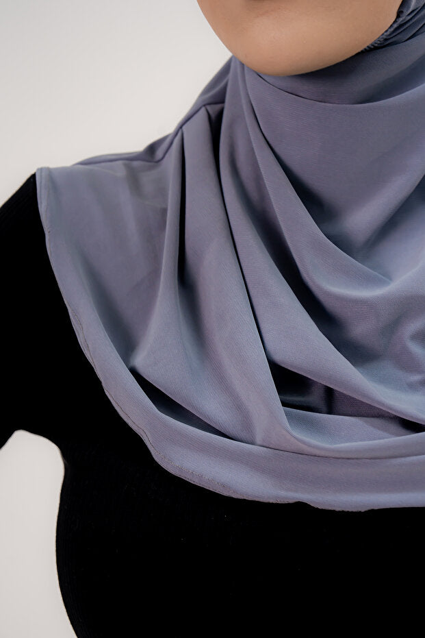 Easy-Wear Pleated Hijab Set - 50cm, 2-Piece