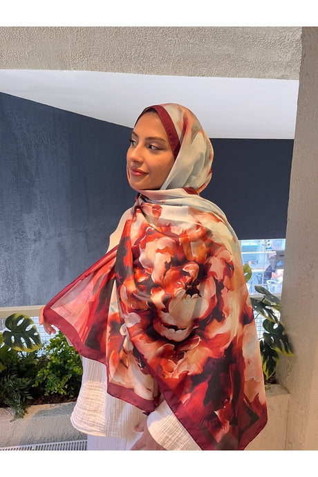 Retro Floral Soft Cotton Shawl - Comfortable & Stylish