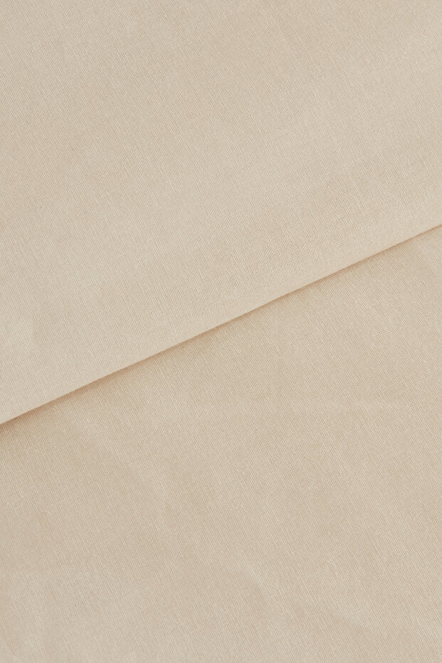 Pure 100% Cotton Double Duvet Cover Set - Ecru 200x220cm