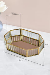Octagonal Glass Serving Tray - Modern & Elegant Design