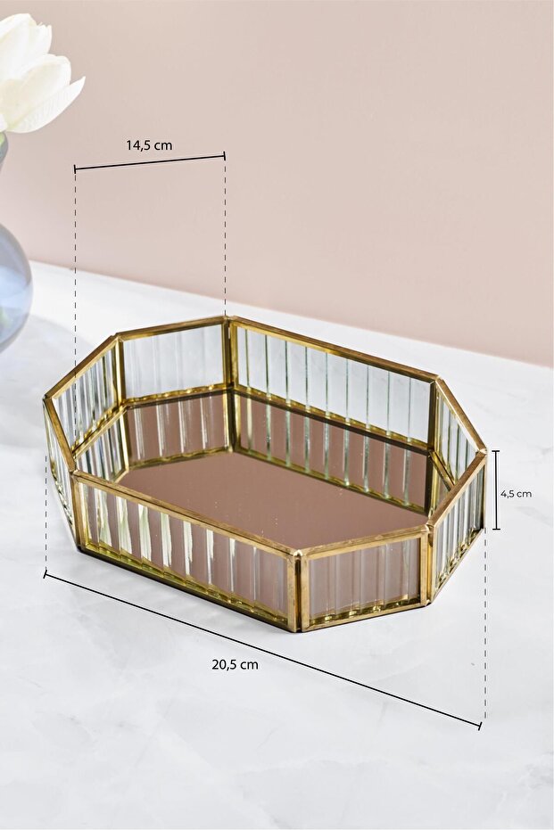 Octagonal Glass Serving Tray - Modern & Elegant Design
